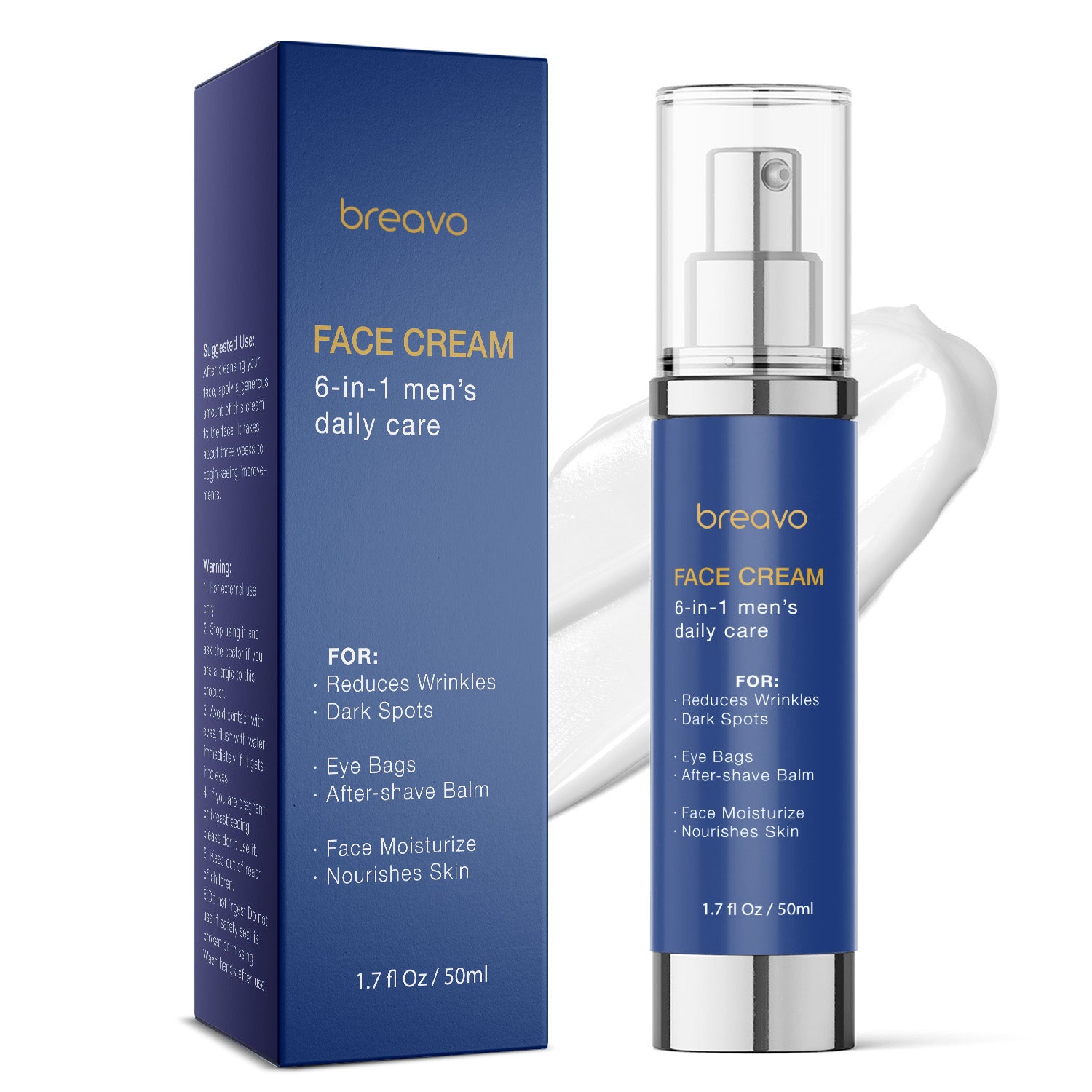 Breavo 6-in-1 Face Cream for Men — packaging